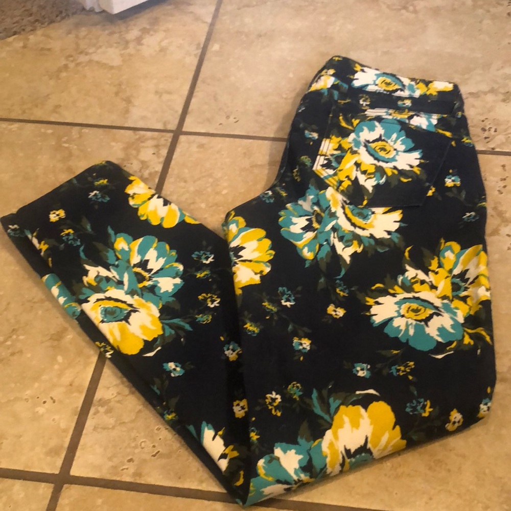 Floral Skinny Rockstar Jeans